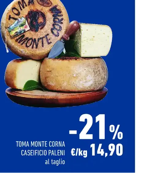 Toma Monte Corna Caseificio Paleni