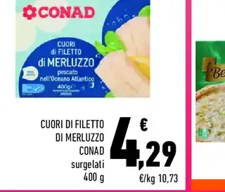 Cuori di filetto di merluzzo Conad
