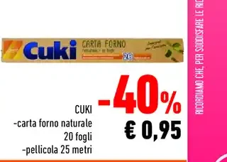 Carta forno Cuki