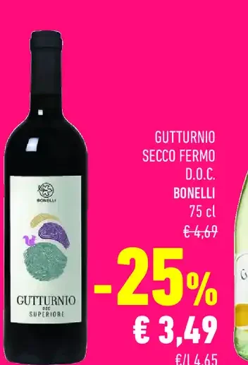 Gutturnio secco fermo D.O.C. Bonelli
