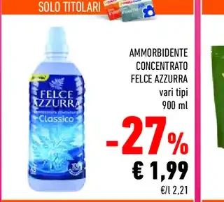 Ammorbidente concentrato Felce Azzurra