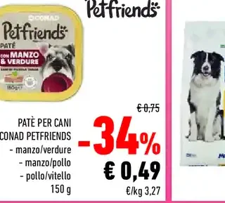 Paté per cani Conad Petfriends