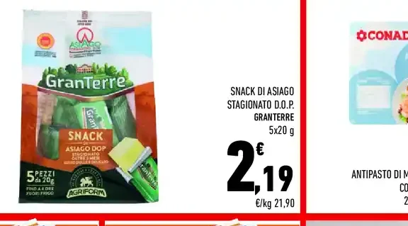 Snack di Asiago stagionato DOP