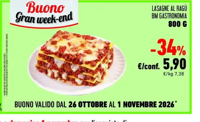 Lasagne al ragù BM Gastronomia