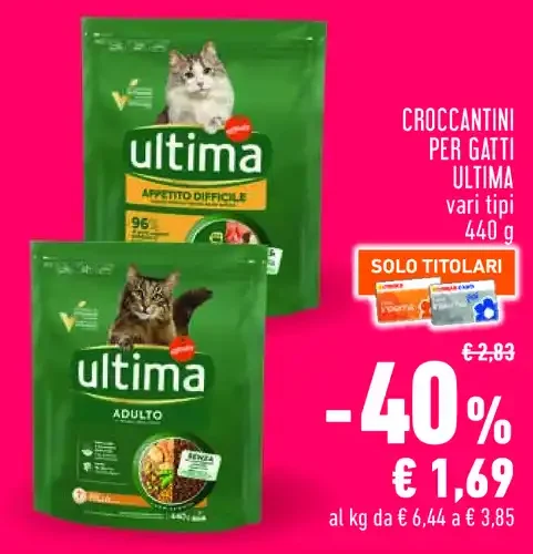 Croccantini per gatti Ultima