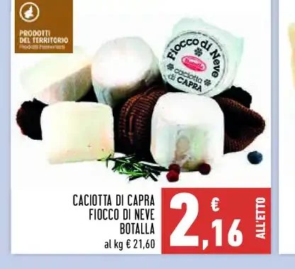 Caciotta di capra Fiocco di Neve