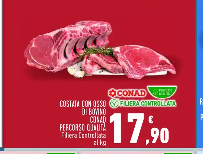 Costata con osso di bovino Conad Percorso Qualità