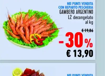 Gambero argentino L2 congelato