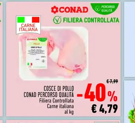 Cosce di pollo Conad Percorso Qualità