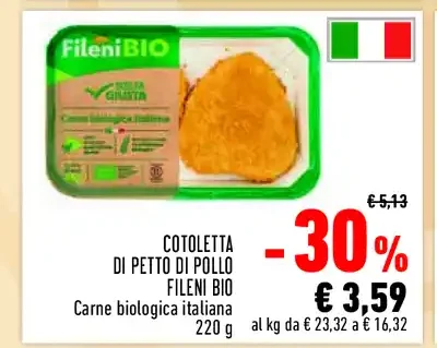 Cotoletta di petto di pollo Fileni Bio