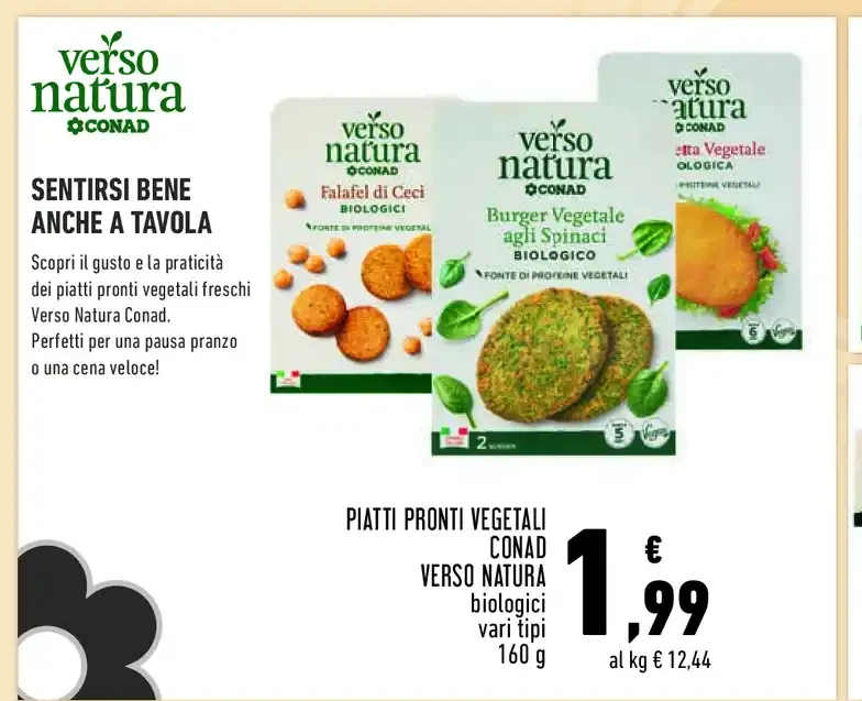 Piatti pronti vegetali Conad Verso Natura
