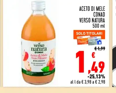 Aceto di mele Conad Verso Natura