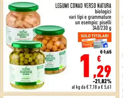 Legumi Conad Verso Natura
