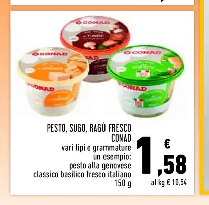 Pesto, sugo, ragù fresco Conad