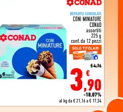 Coni miniature Conad assortiti