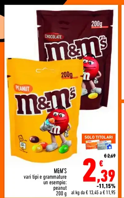 M&M's vari tipi