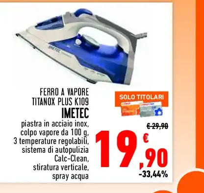 Ferro a vapore Titanox Plus K109