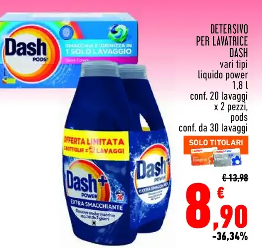 Detersivo lavatrice Dash