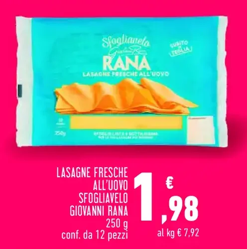 Lasagne fresche all'uovo Sfogliavelo Giovanni Rana