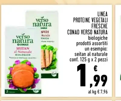 Linea proteine vegetali fresche Conad Verso Natura