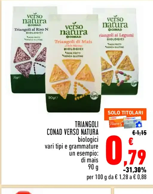 Triangoli biologici Verso Natura Conad