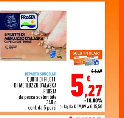 Filetti di merluzzo d'Alaska Frosta