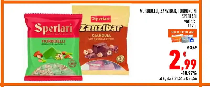 Morbìdelli Zanzibar Torroncini Sperlari