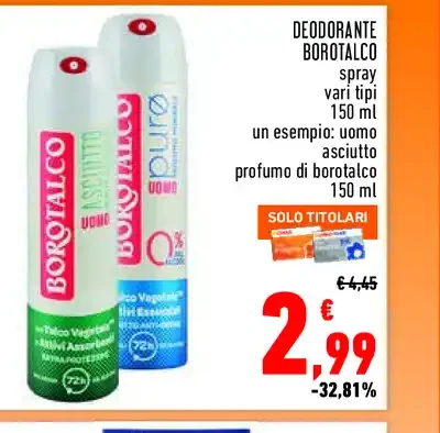 Deodorante Borotalco spray