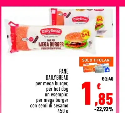 Pane per mega burger Daily Bread