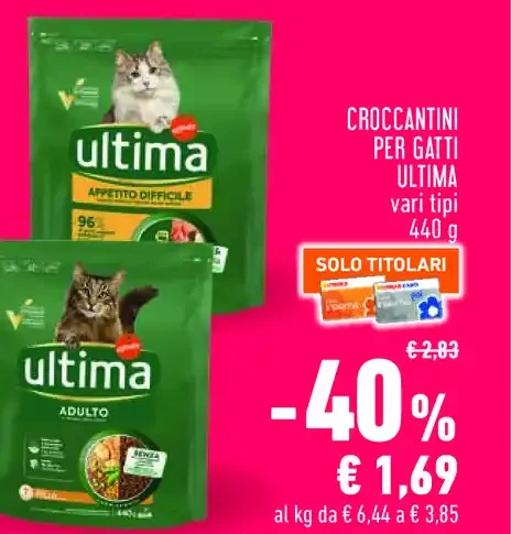 Croccantini per gatti Ultima