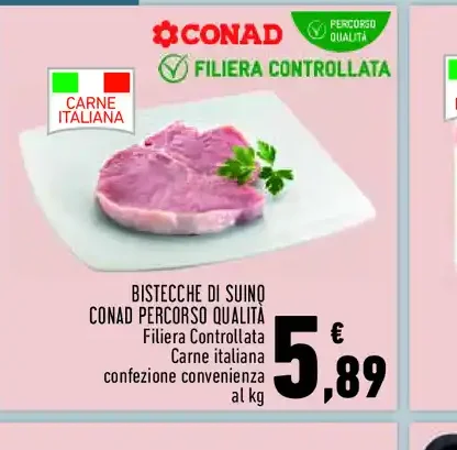Bistecche di suino