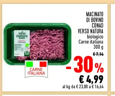 Macinato di bovino Conad Verso Natura