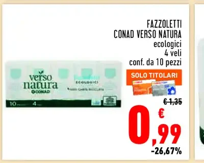 Fazzoletti ecologici Verso Natura Conad