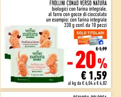 Frollini biologici Verso Natura Conad