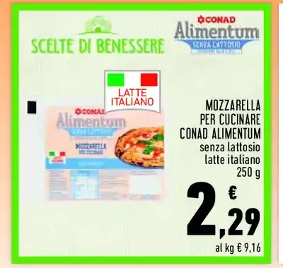 Mozzarella per cucinare Conad Alimentum