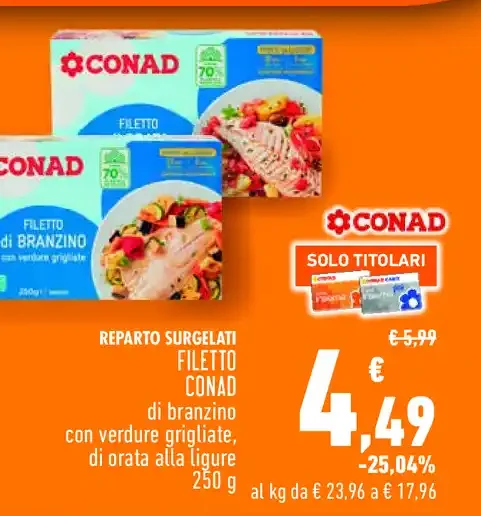Filetto di branzino Conad