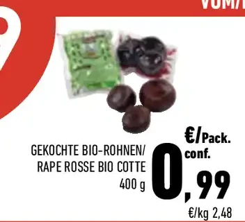 Rape rosse bio cotte