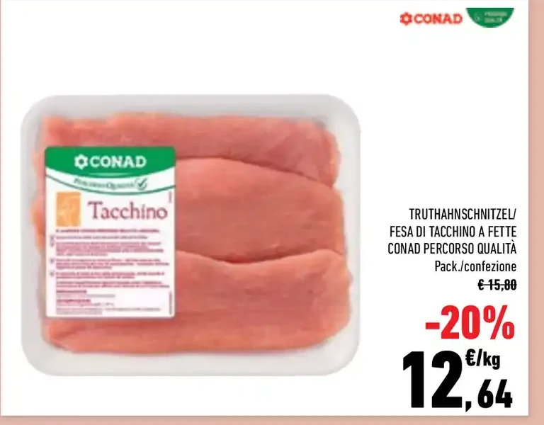 Fesa di tacchino a fette