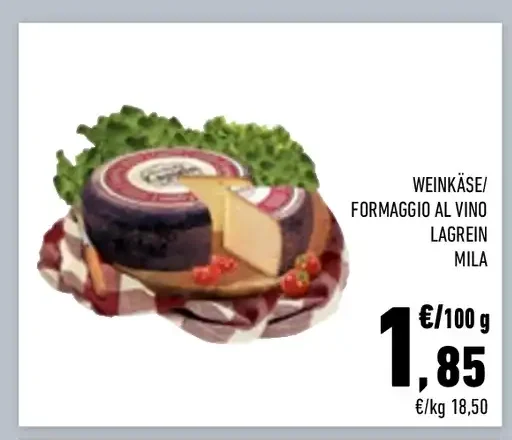 Formaggio al vino Lagrein Mila