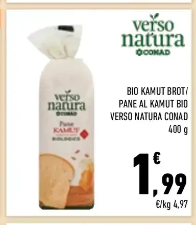 Pane al kamut bio Verso Natura Conad
