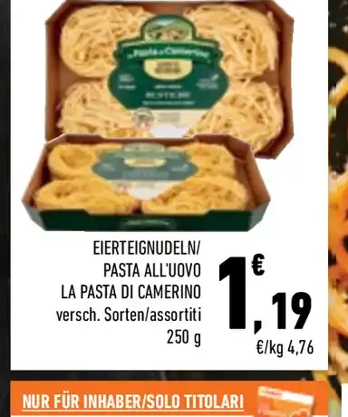 Pasta all'uovo La Pasta di Camerino