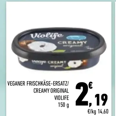 Alternativa vegana al formaggio cremoso Violife