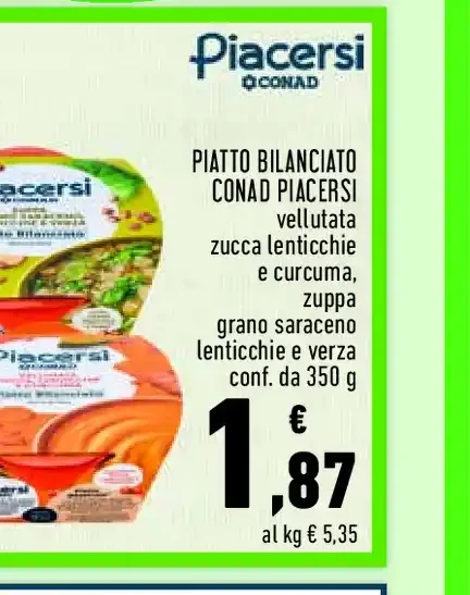 Piatto bilanciato Conad Piacersi
