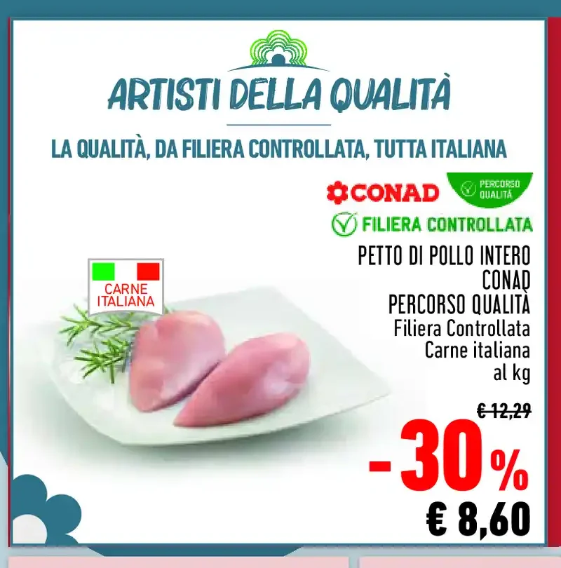 Petto di pollo intero Conad