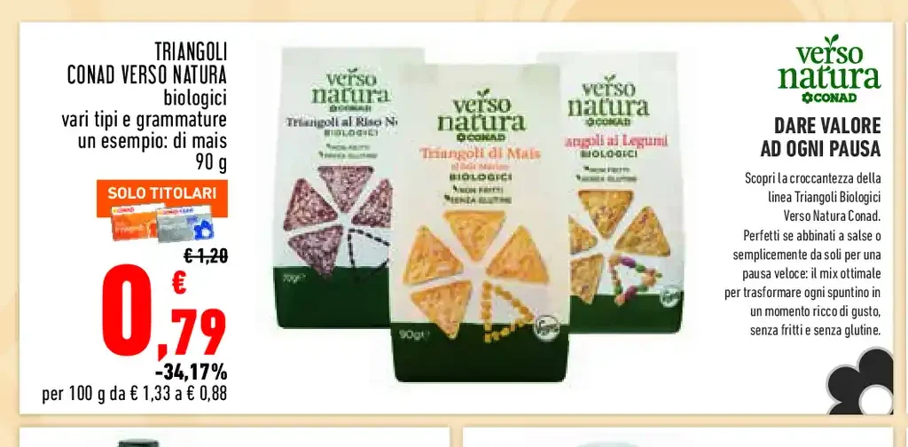 Triangoli biologici Conad Verso Natura