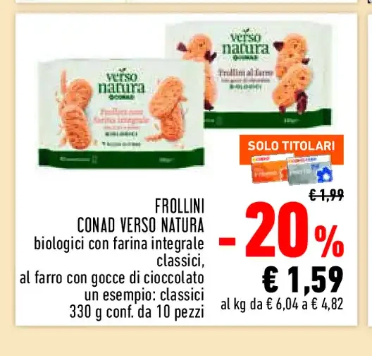 Frollini biologici Conad Verso Natura