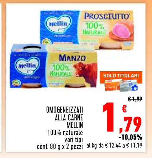 Omogeneizzati alla carne Mellin