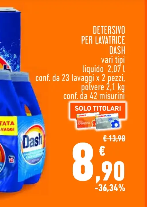 Detersivo per lavatrice Dash