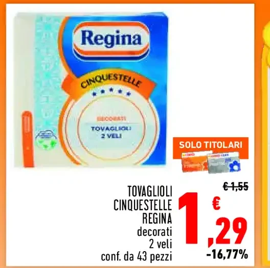 Tovaglioli Cinquestelle Regina