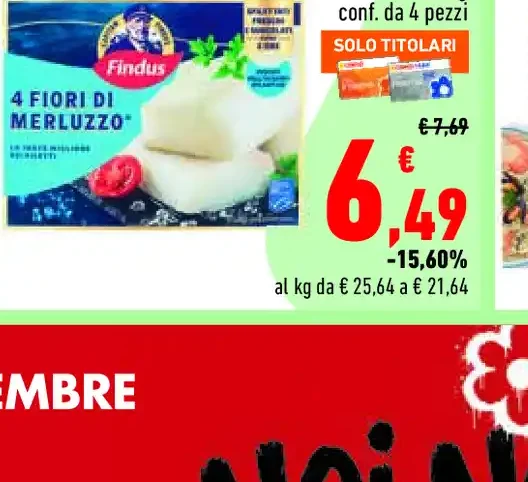 Fiori di merluzzo Findus